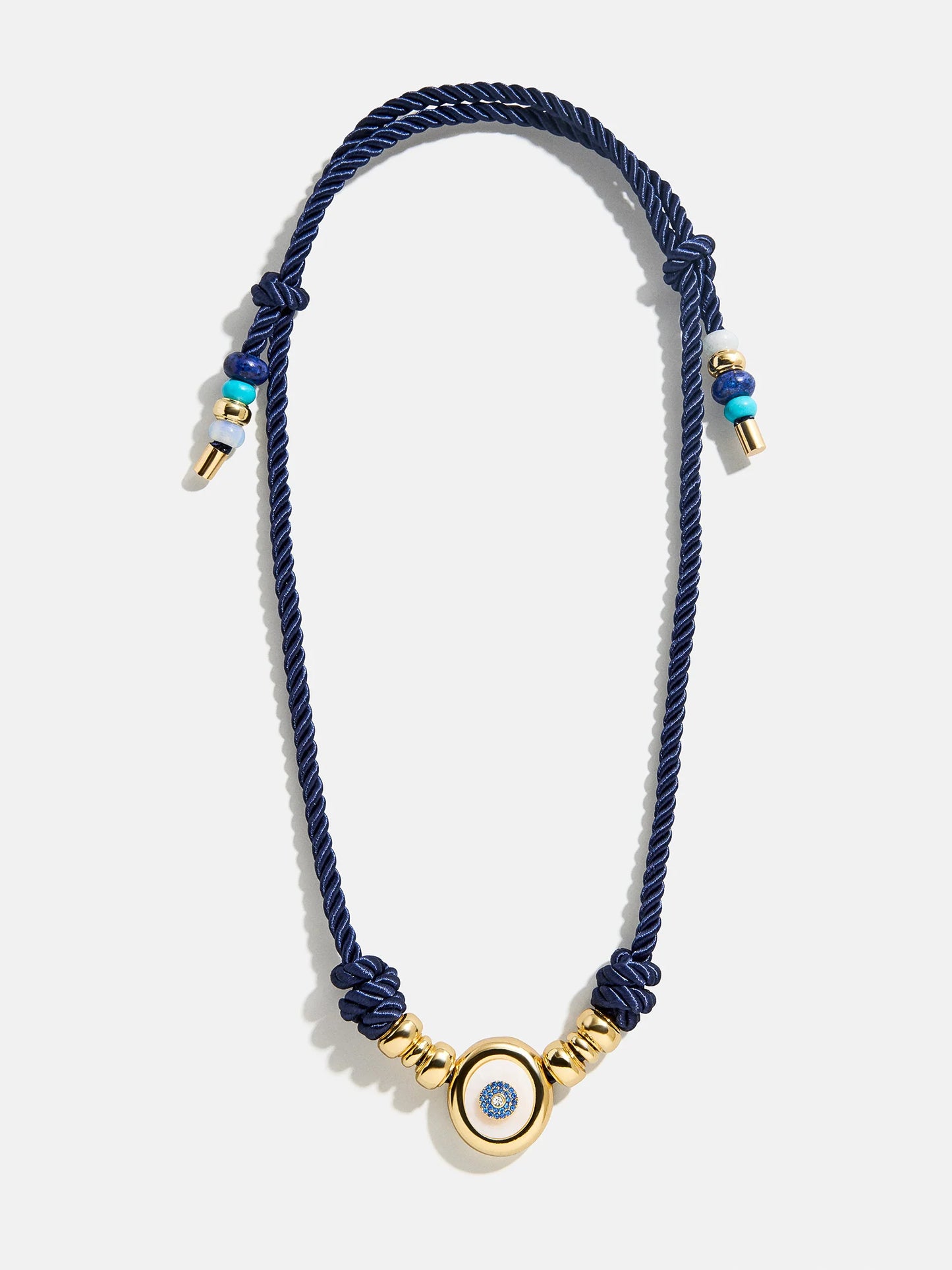 Eye Candy Evil Eye Cord Necklace - Navy