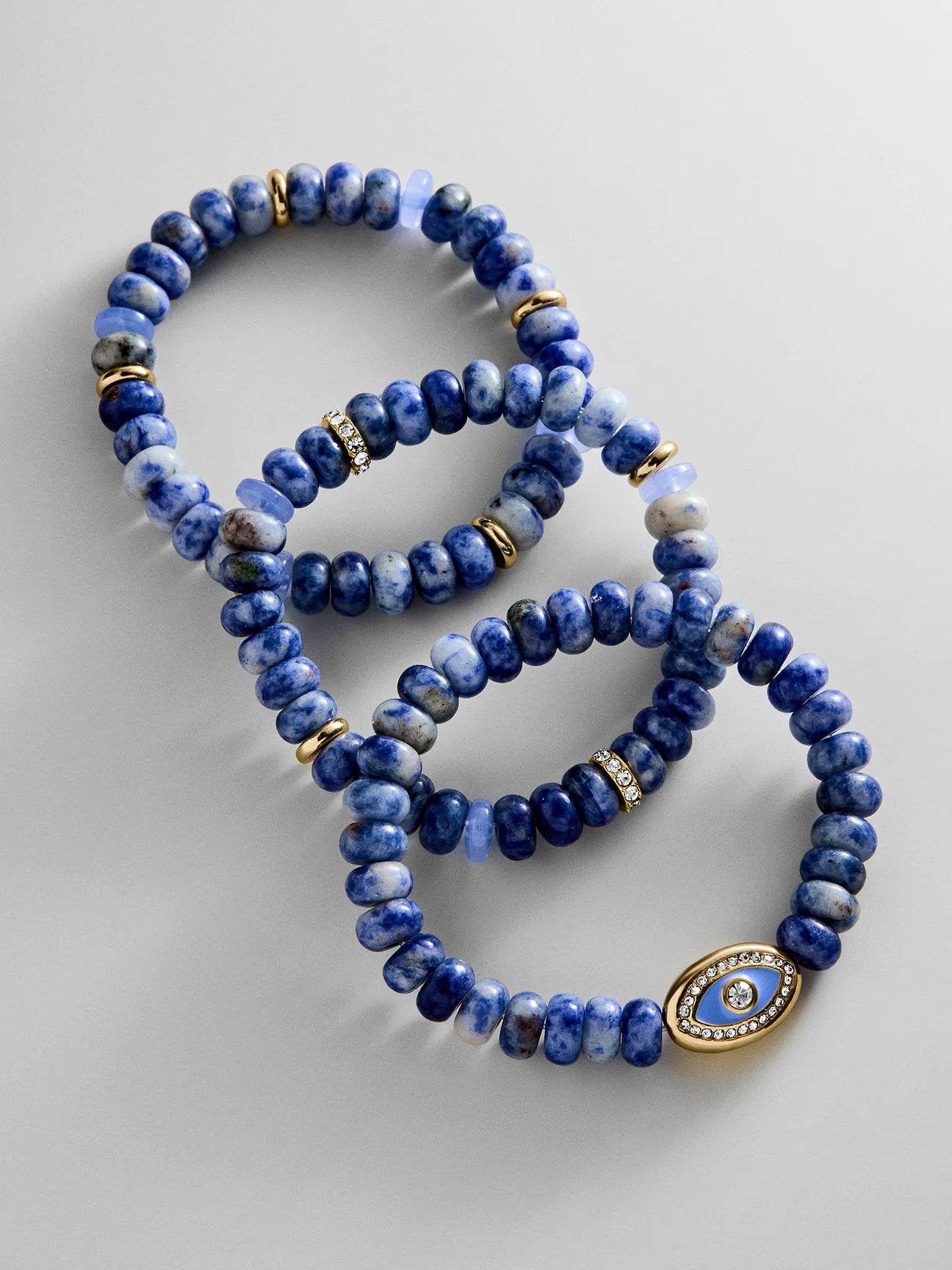 Energy Aligned Evil Eye Bracelet Set - Blue