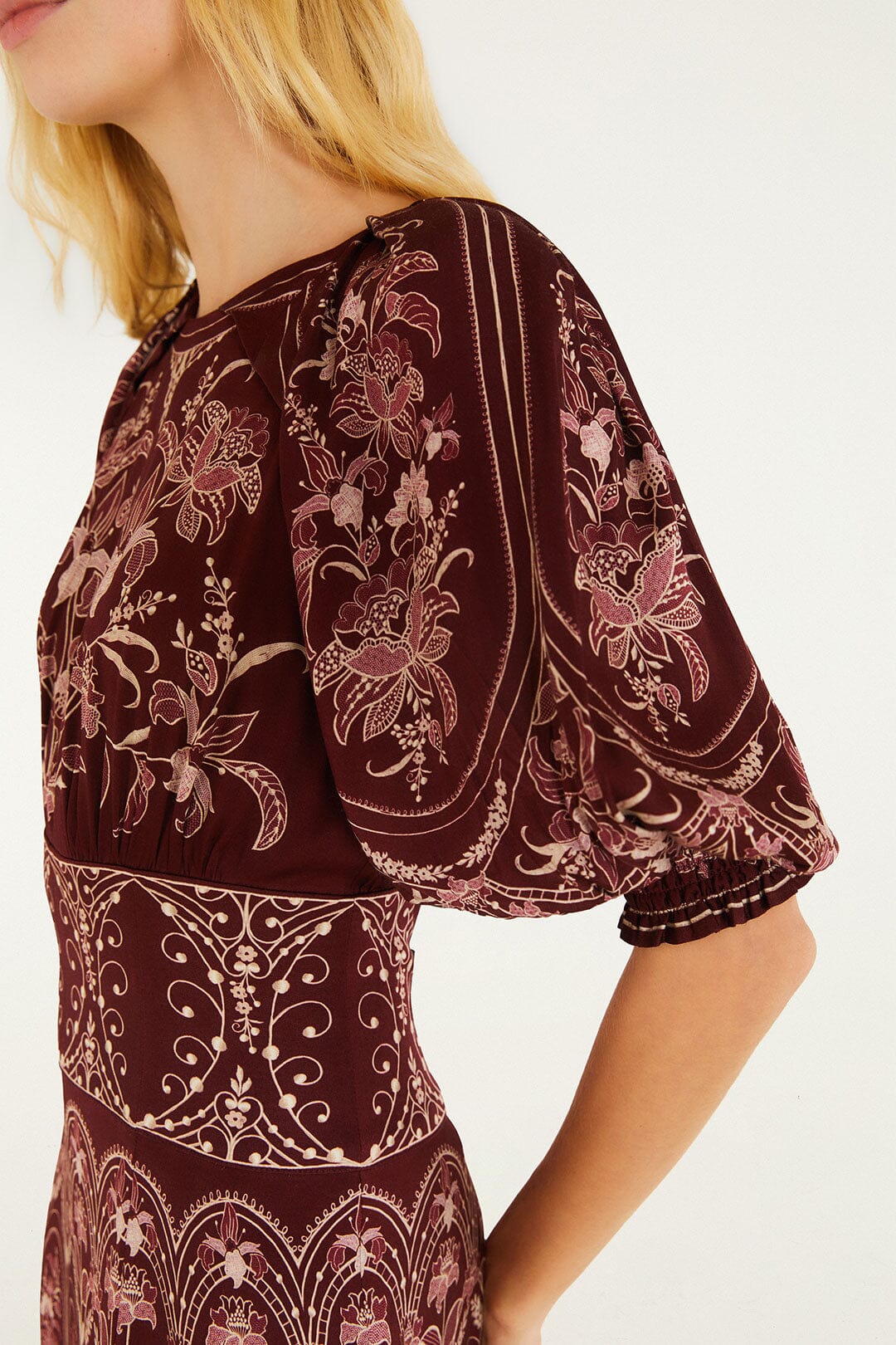 Liz Burgundy Maxi Dress