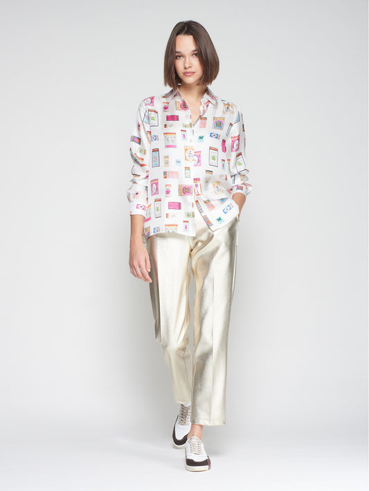 STRAIGHT GOLD TROUSERS