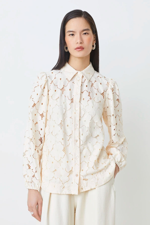 Lamour Floral lace blouse