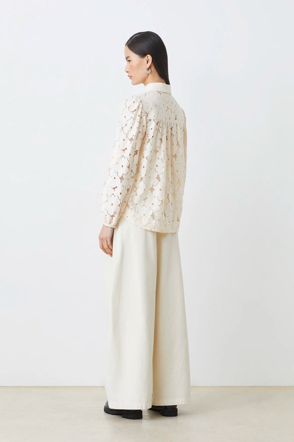 Lamour Floral lace blouse