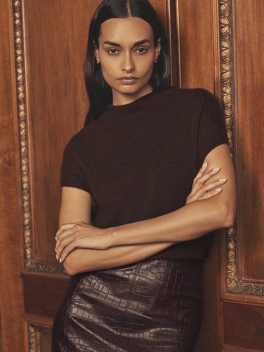Morten Funnel Neck Cashmere Top