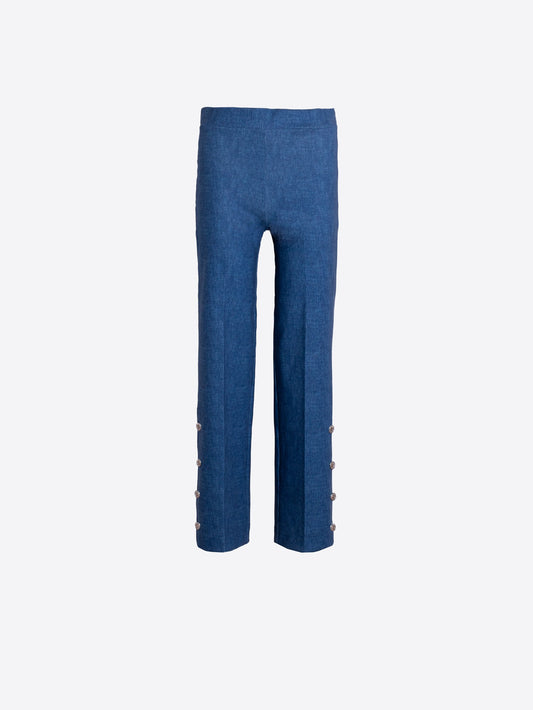 NAVY BLUE SAILOR PANTS WITH METAL BUTTONS