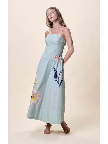 RILEY ANKLE DRESS | MORESCO BLUE SURF