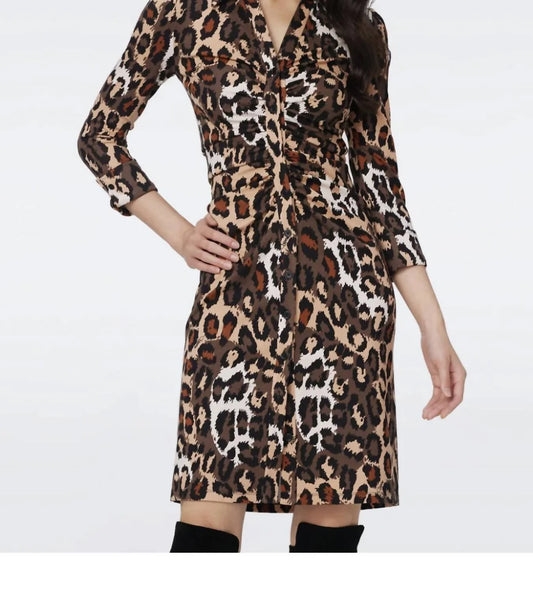 The Sheska Dress in Leo print