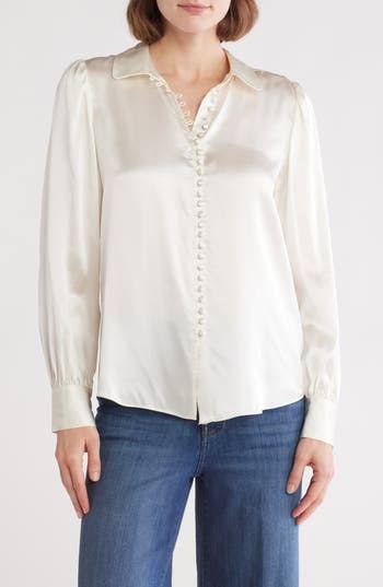 Round Collar Silk Blouse
