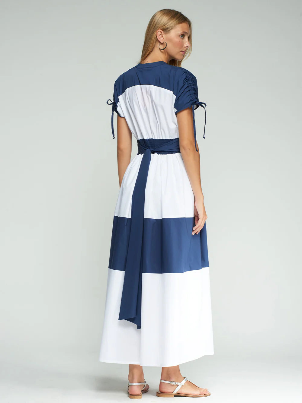 White & Navy Dress