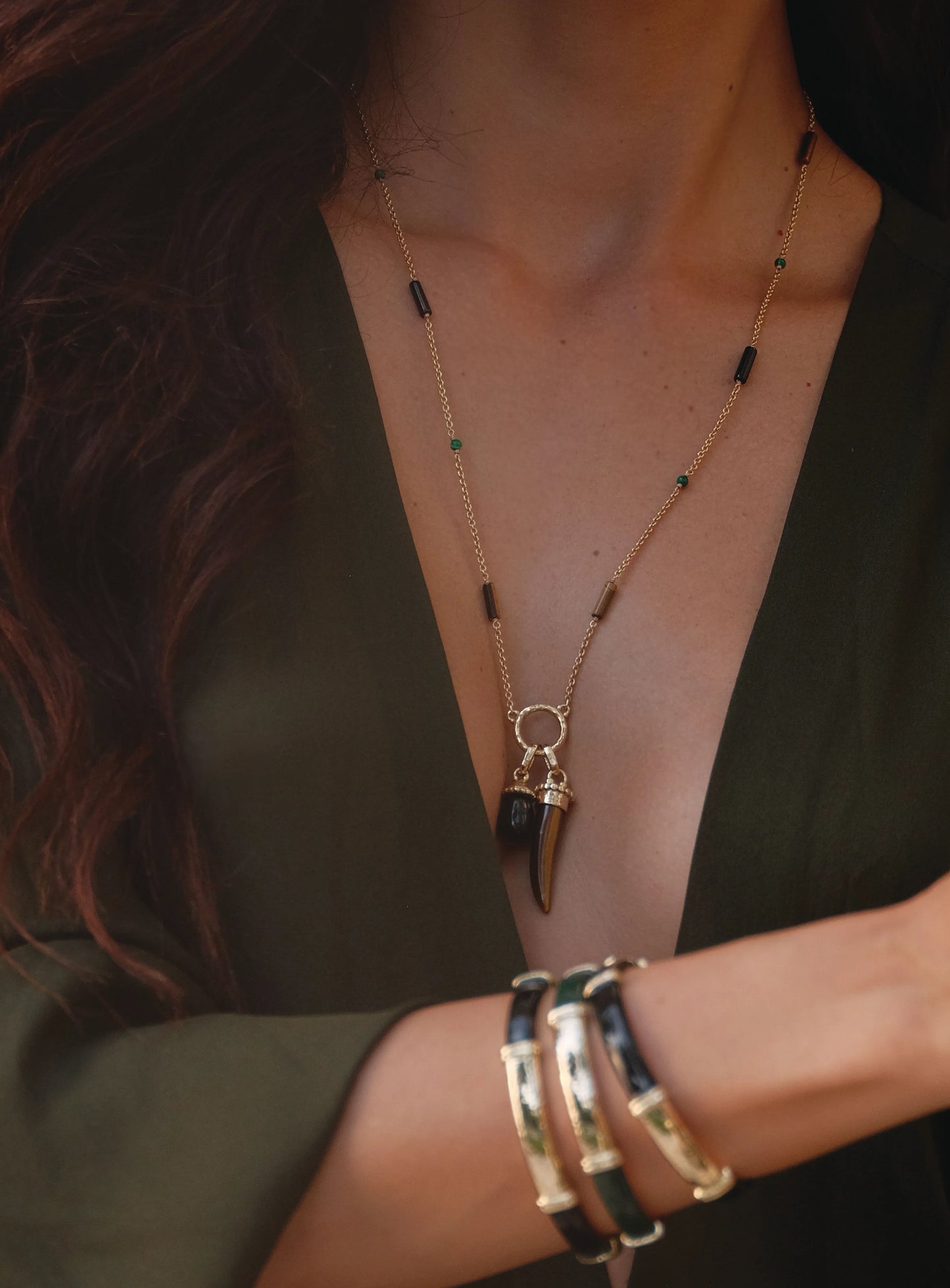 Forza Long Chain Necklace, Multi