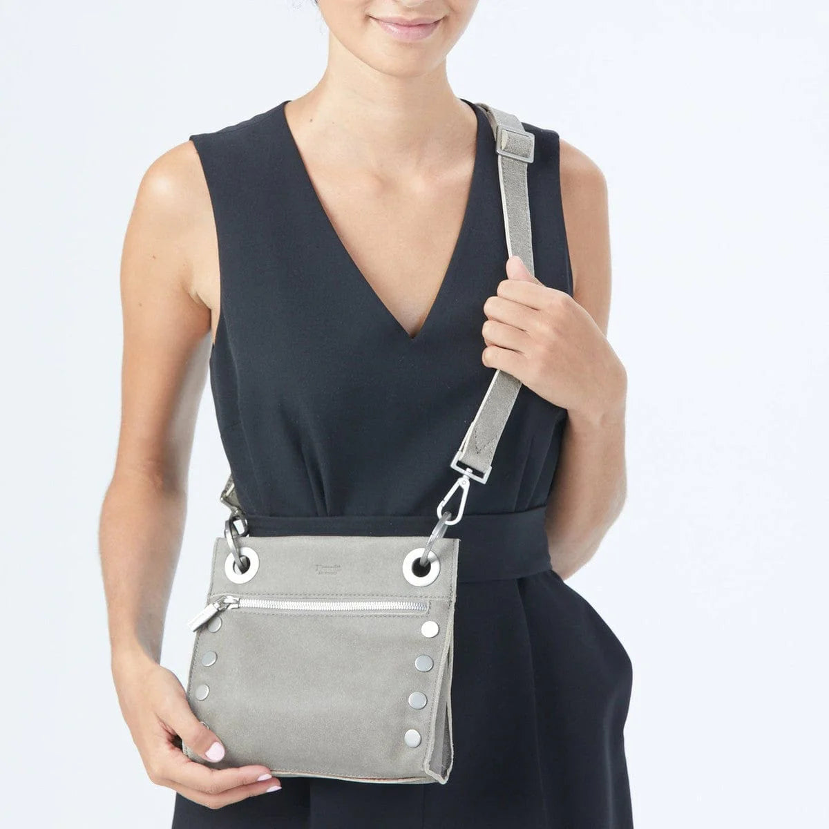 Hammit Tony Small Crossbody in Pewter