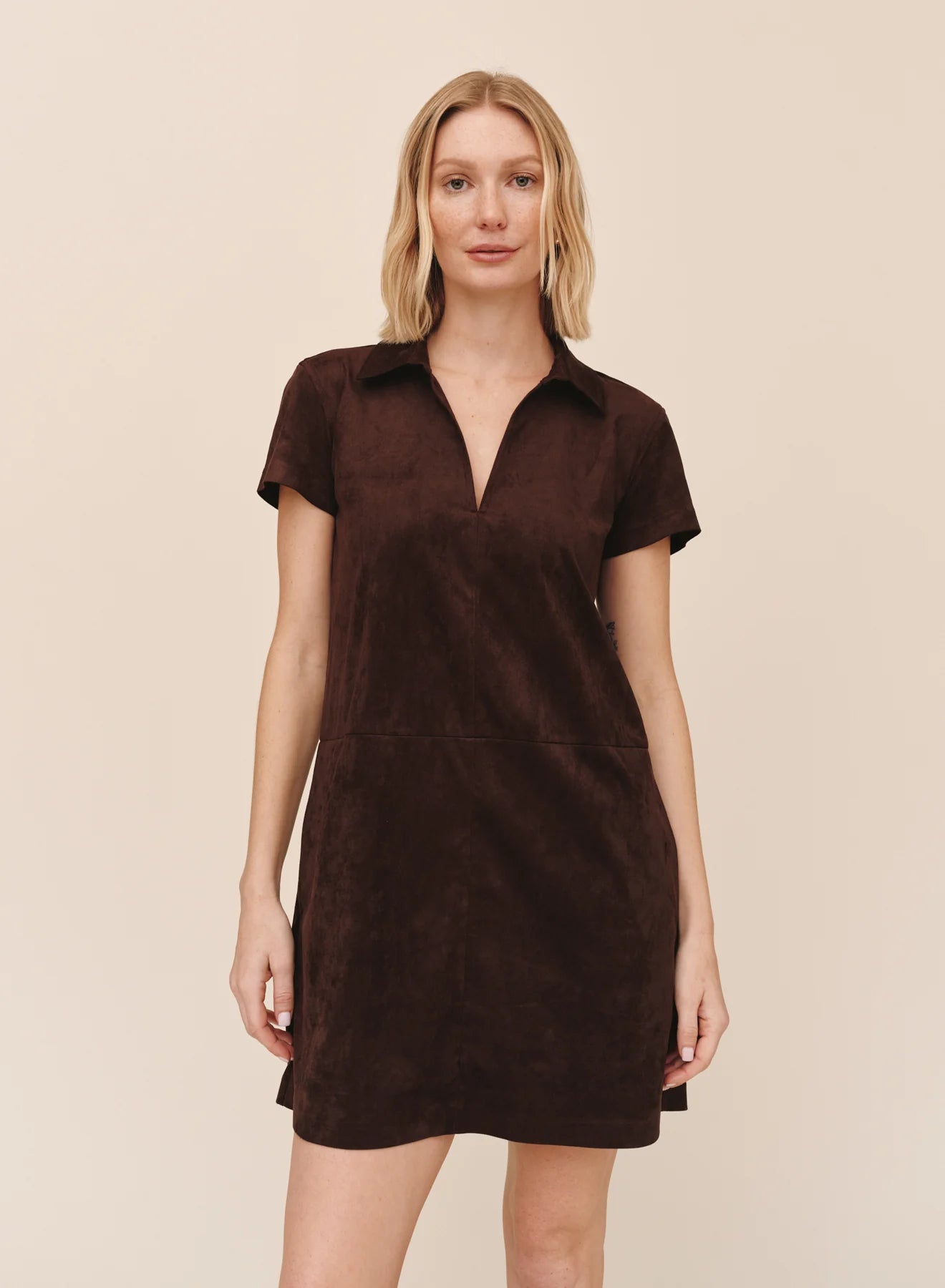 Short Sleeve Pull Over A Line Dress