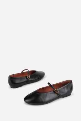 LARISA LEATHER MARY JANE FLAT