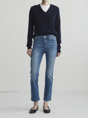 MARA STRAIGHT: MID RISE INSTASCULPT™ ANKLE - Crisp Air