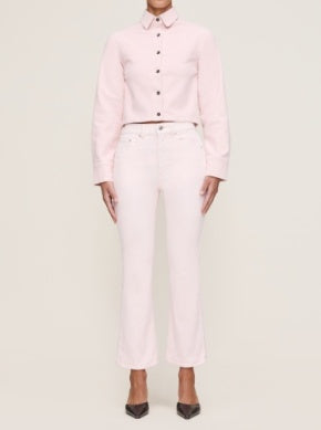 Bridget Boot High Rise Instasculpt Crop  - Powder pink Corduroy