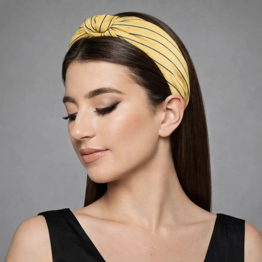 Weekend Stripe Knot Headband – Effortless Preppy Vibe