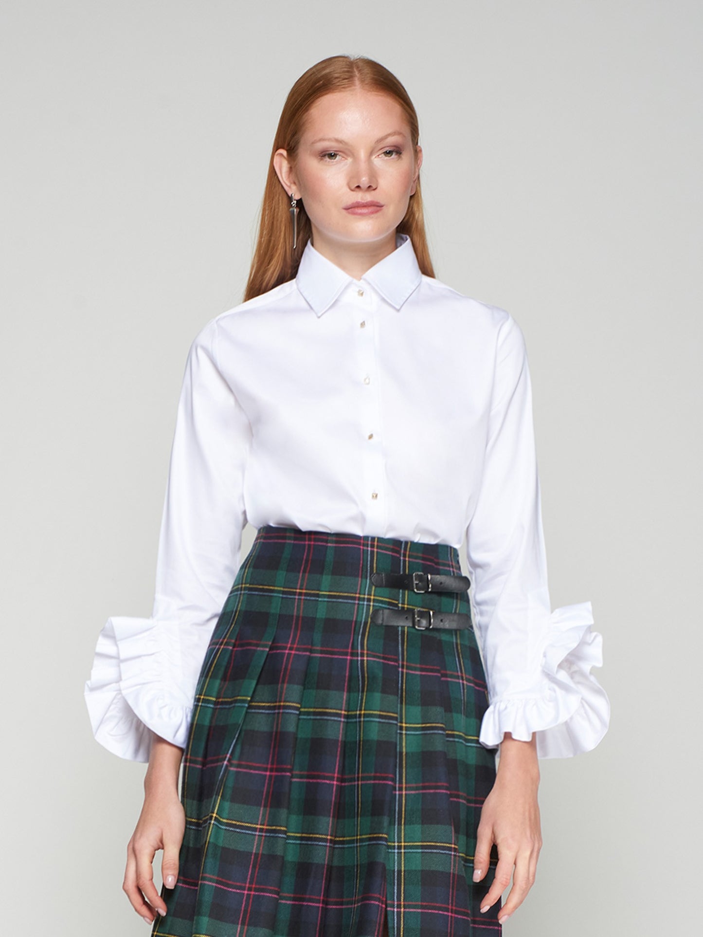 WHITE SHIRT WITH XL RUFFLES