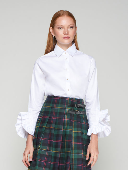 WHITE SHIRT WITH XL RUFFLES