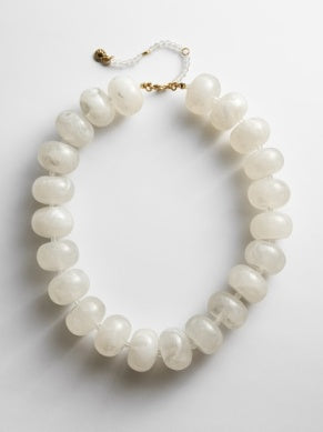 Joan Semi-precious Necklace - White